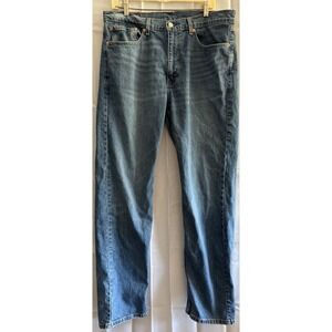 Levis Mens 505 Blue Jeans Denim 36x34 Straight Leg